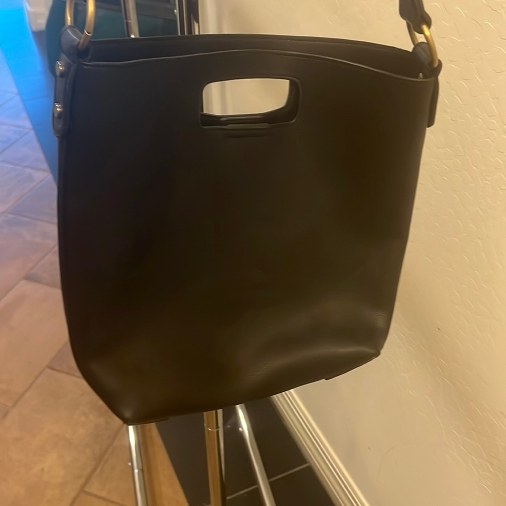 anthropologie black purse NWOT